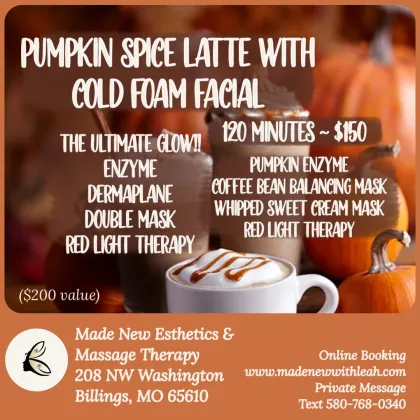 Current specials at Made New Esthetics and Massage Therapy
